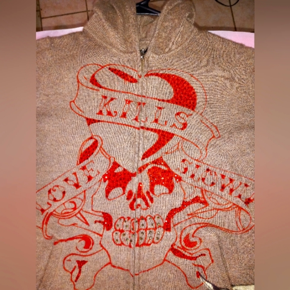 Ed Hardy zip up hoodie